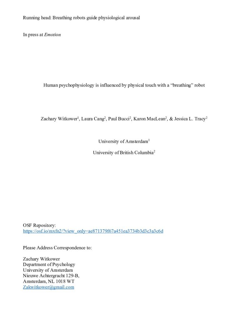 Witkower et al in press Emotion, Robot fear contagion manuscript Emotion R&R 8-29-25.docx